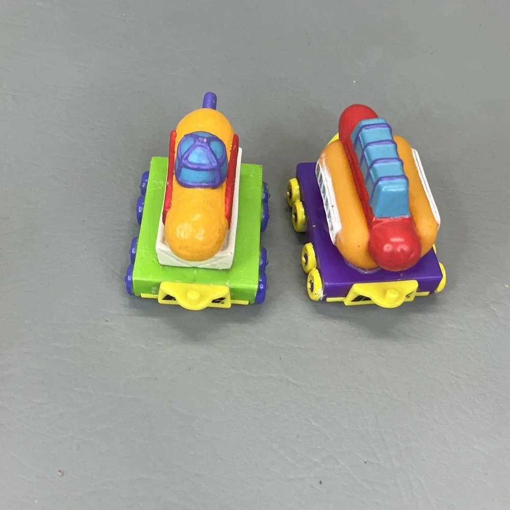 Sonic Drive in 1997 Wacky Pack Toys Chew Chew Train Hotdog Corndog Dr Pepper